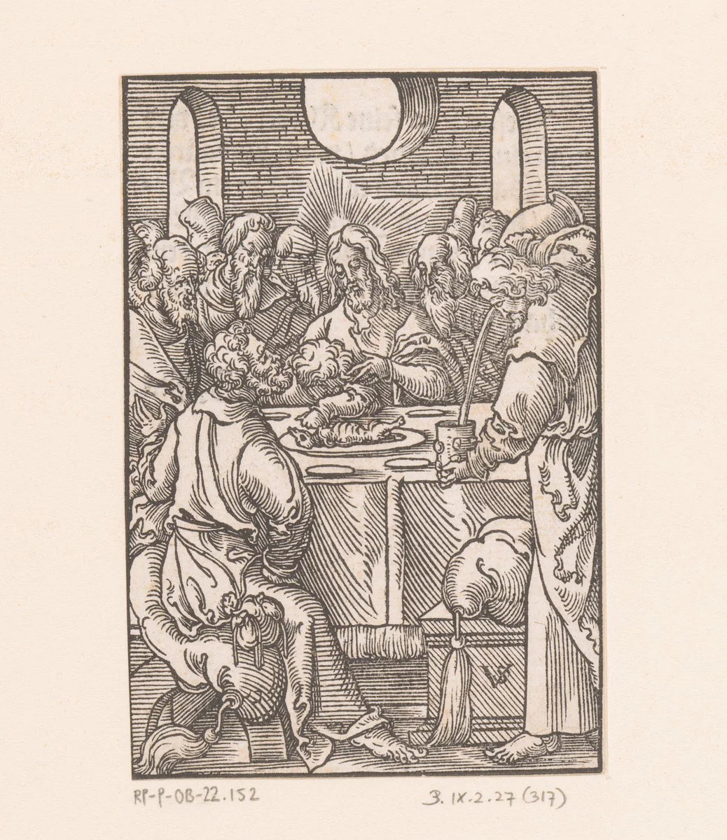 Laatste Avondmaal by Unknown, print, 1552