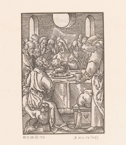 Laatste Avondmaal by Unknown, print, 1552