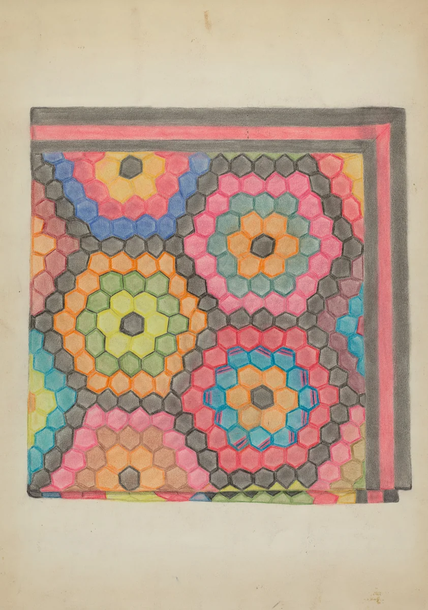 Quilt by Mabel Ritter, index of american design, 1936