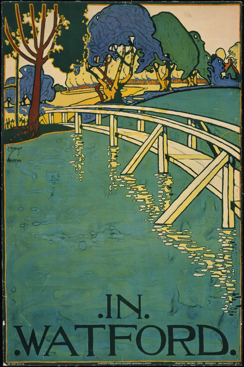 . IN . / . WATFORD . 1915 by E. McKnight Kauffer, design, 1915