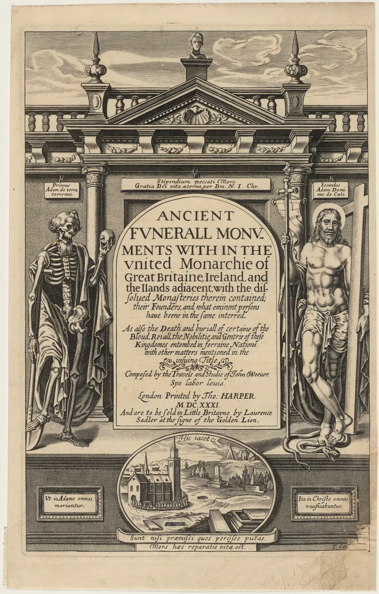 Title Page to John Weever, Ancient Funeral Monuments by Thomas Cecil, print, 1631