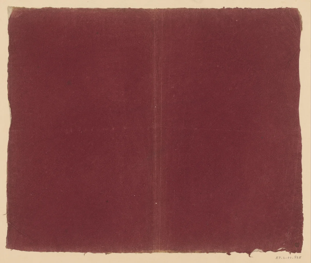 Effen rood papier by anonymous, other, 1800-1900