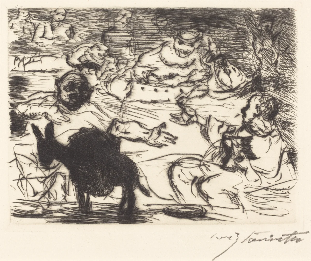Das Gastmahl des Trimalchio: pl. V (The Banquet of Trimalchio: pl. V) by Lovis Corinth, print, 1919
