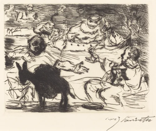 Das Gastmahl des Trimalchio: pl. V (The Banquet of Trimalchio: pl. V) by Lovis Corinth, print, 1919