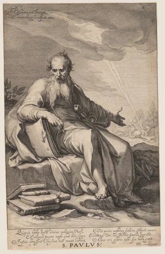 St Paulus, from Sinners of the Old and New Testament by Willem van Swanenburgh Abraham Bloemaert, print, 1609-1611