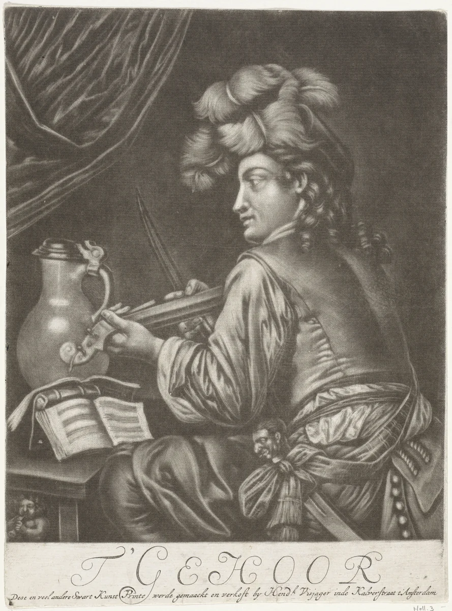 Het Gehoor by anonymous, print, 1673-1694