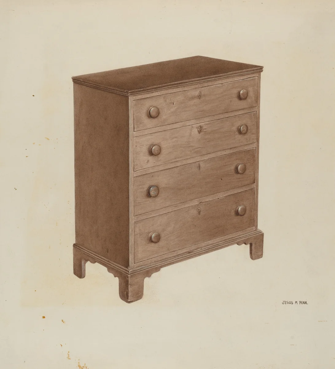 Chest of Drawers by Jesus Pena, index of american design, 1935-1943