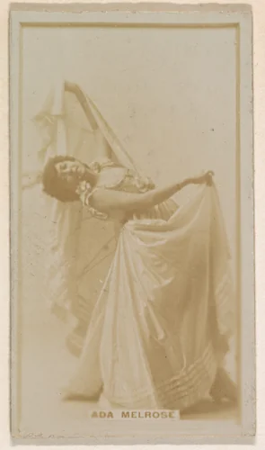 Ada Melrose, from the Actresses series (N245) issued by Kinney Brothers to promote Sweet Caporal Cigarettes by Kinney Brothers Tobacco Company, photograph, 1890