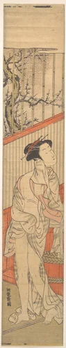 Girl Drying Herself after Her Bath by Isoda Koryūsai, print, 1770-1790