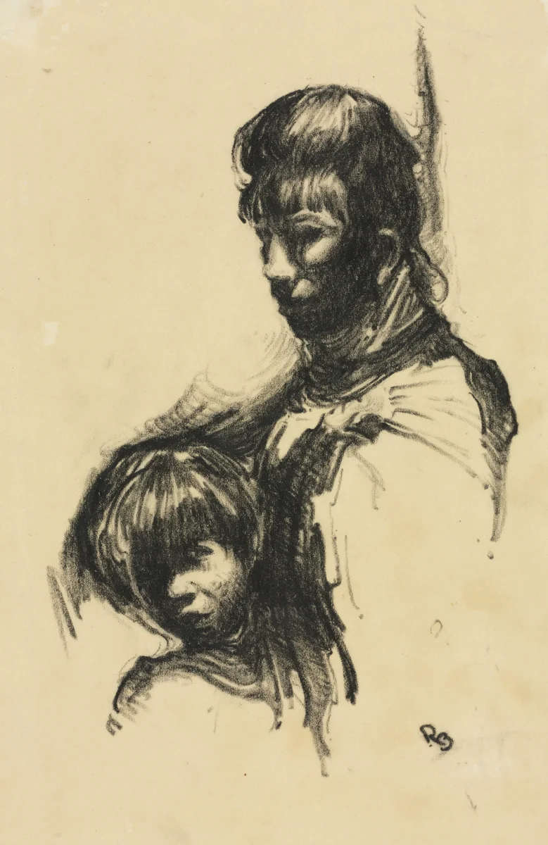 Mother and Child by Richard Beatty, drawing, 1926