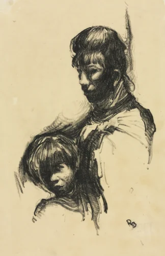 Mother and Child by Richard Beatty, drawing, 1926