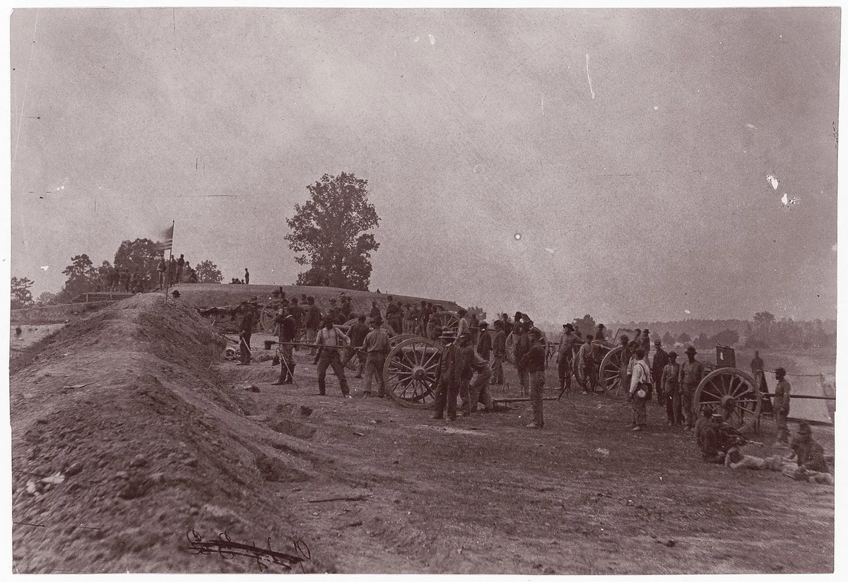 Outer Confederate Line, Petersburg, Captured June 15, 1864 by Timothy O'Sullivan, photograph, 1864