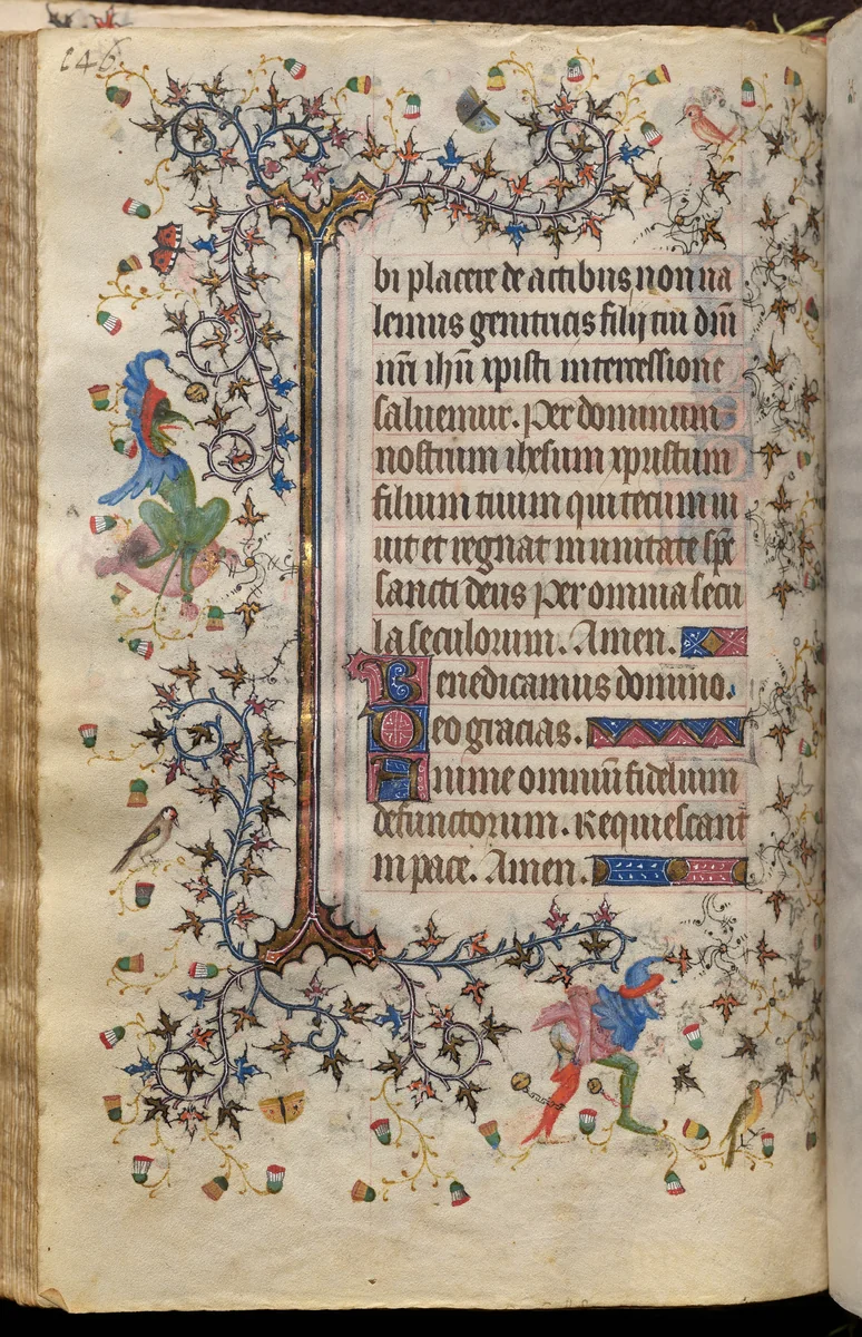 Hours of Charles the Noble, King of Navarre (1361-1425): fol. 73v, Text by Master of the Brussels Initials and Associates, book, 1400-1410
