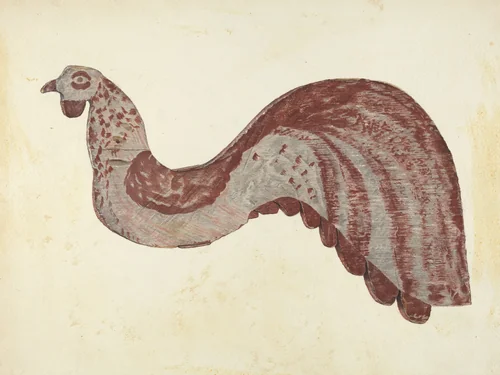 Cock Weather Vane by Joseph Rothenberg, index of american design, 1935-1942