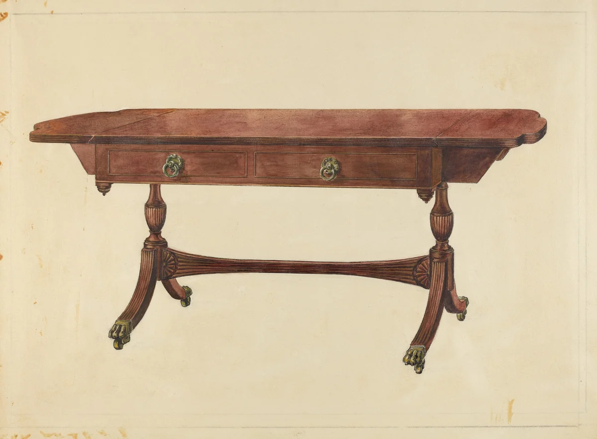 Sofa Table by Francis Borelli, index of american design, 1939