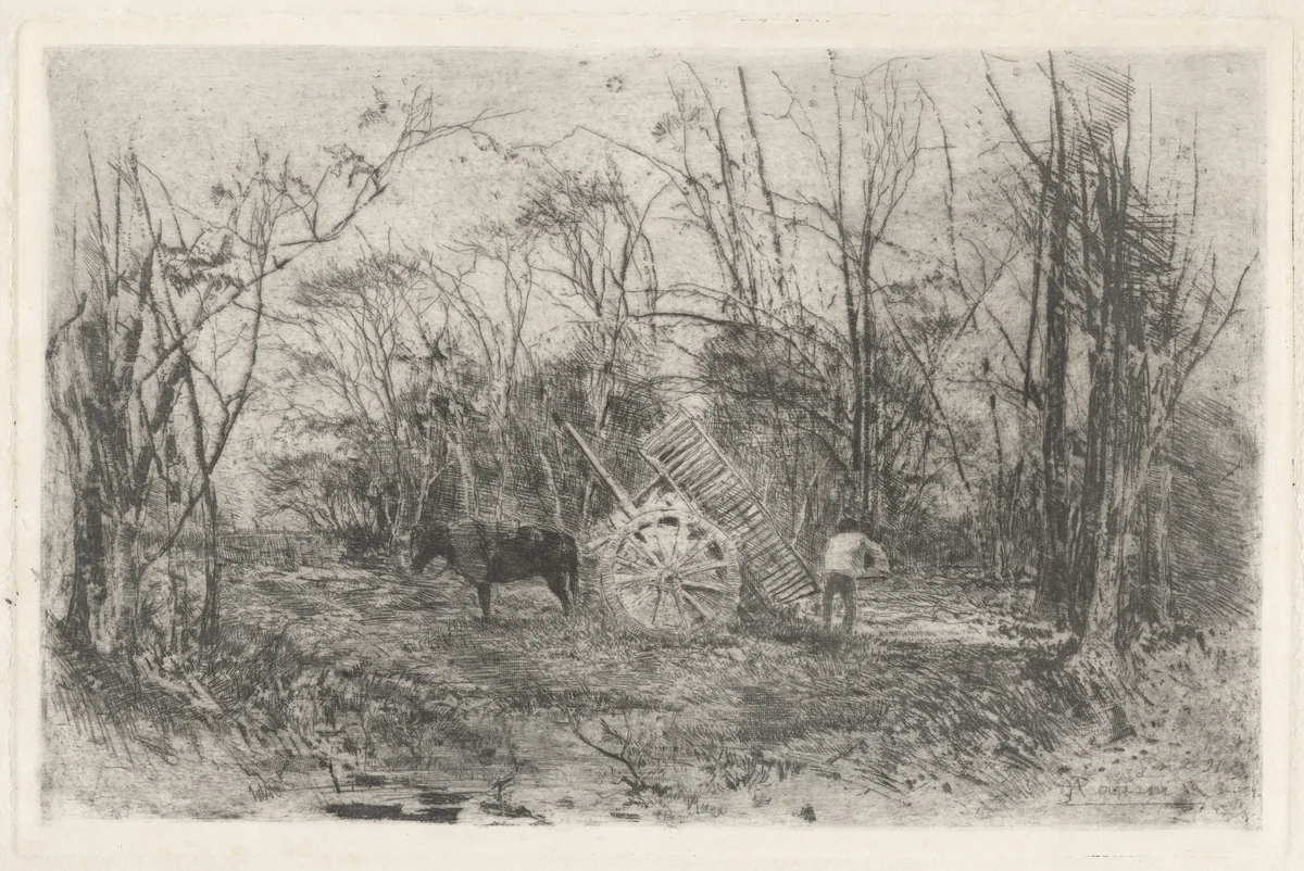 Workers in the Countryside by Pompeo Mariani, print, 1891