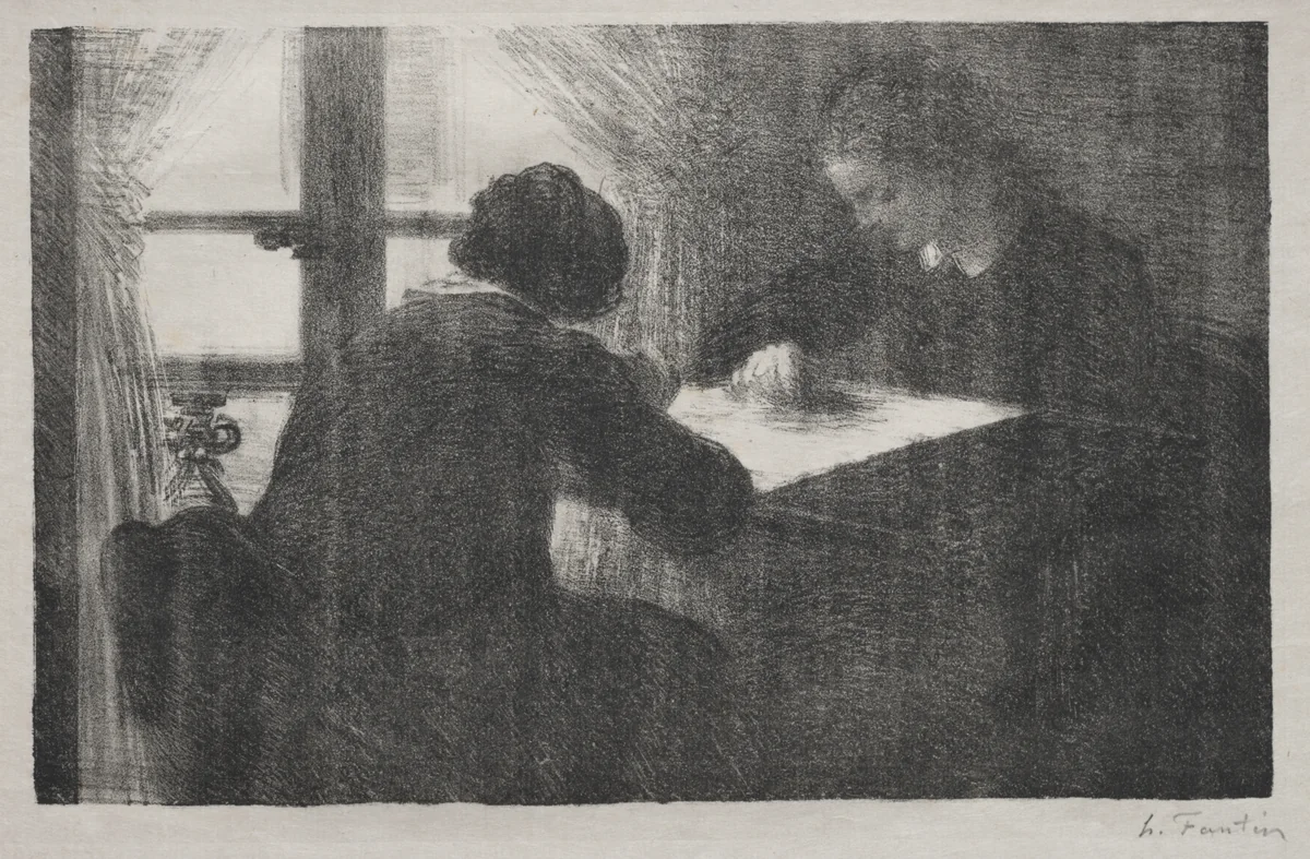 The Embroiderers by Henri Fantin-Latour, print, 1895