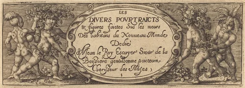 Les divers pourtraicts et figures I (Title Page) by Master AD, print, 1600