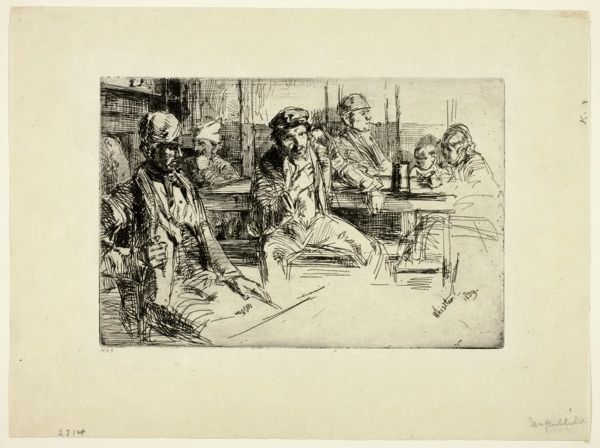 Longshore Men by James McNeill Whistler, print, 1859