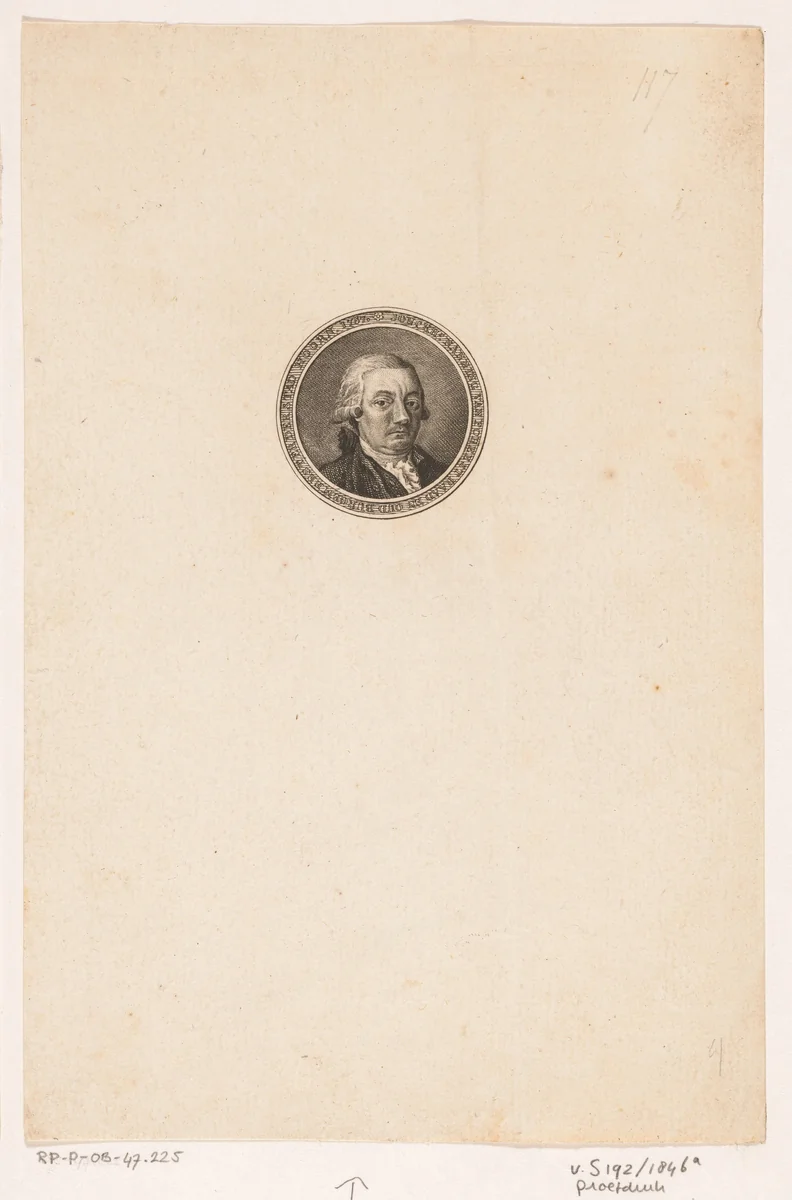 Portret van Nanning van Foreest by Abraham Jacobsz. Hulk, print, 1787