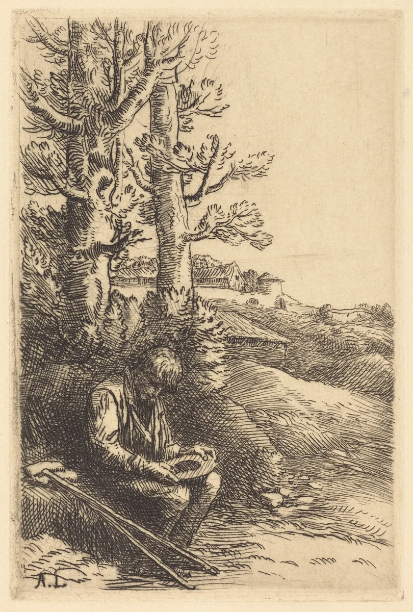 Little Beggar (Le petit mendiant) by Alphonse Legros, print, 1837-1911