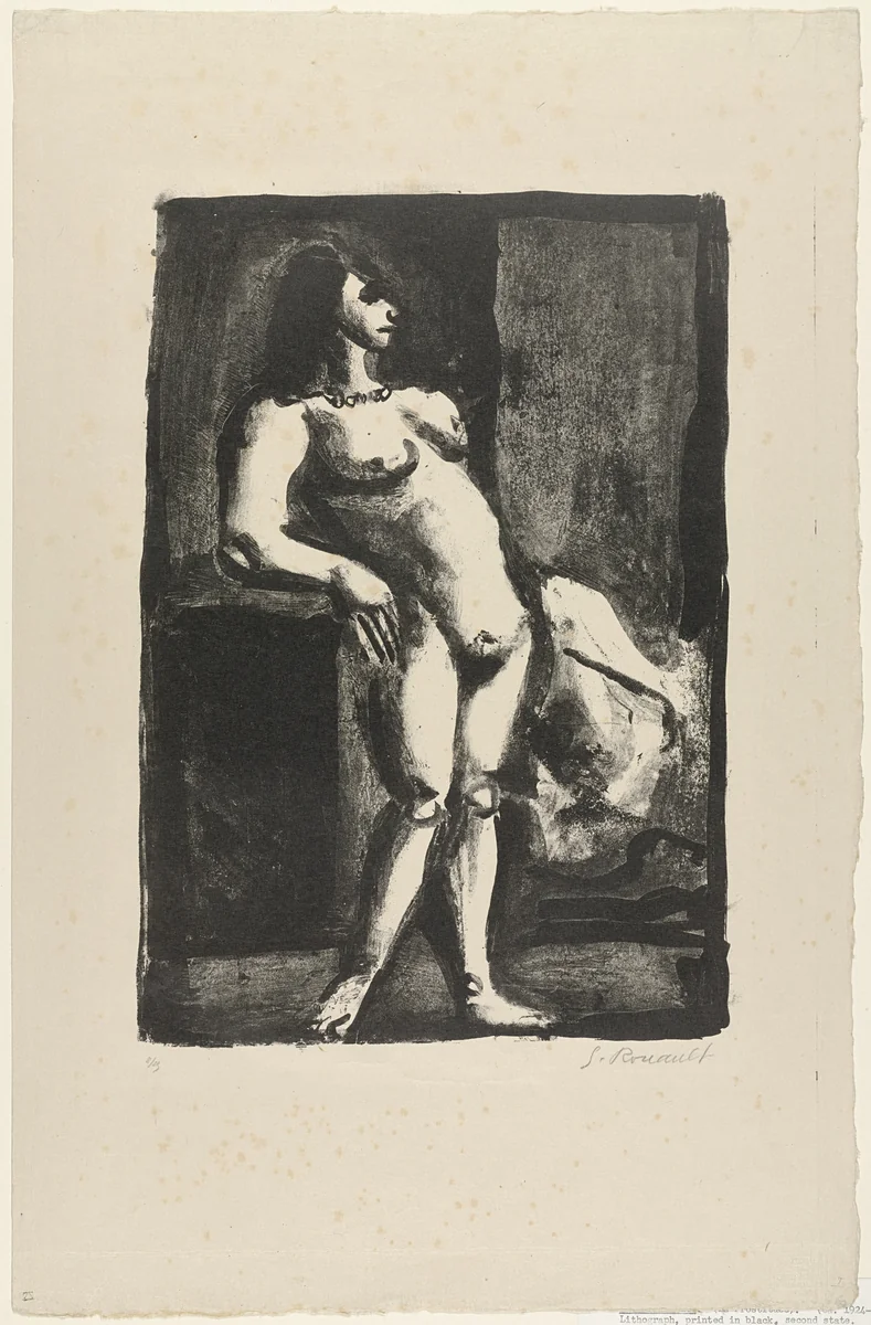 The Prostitute (La Prostituée) by Georges Rouault, print, 1924