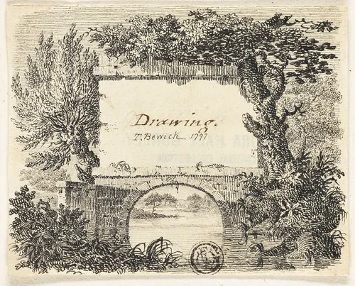 Vignette with Bridge Trees by Thomas Bewick, drawing, 1797