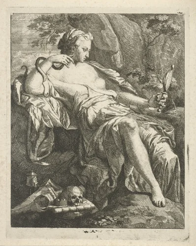 Prudentia by Hendrik van Limborch, print, 1691-1759