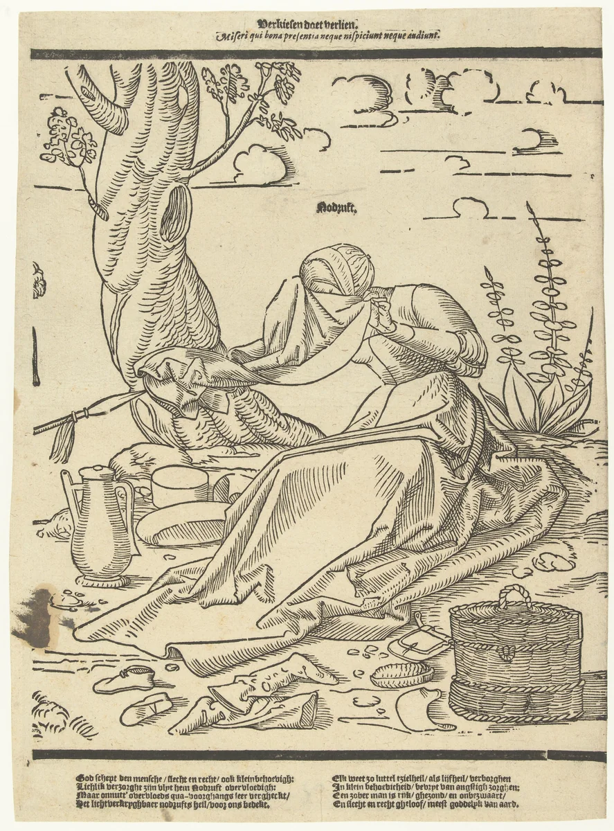 Kiezen doet verliezen by anonymous, print, 1520-1560