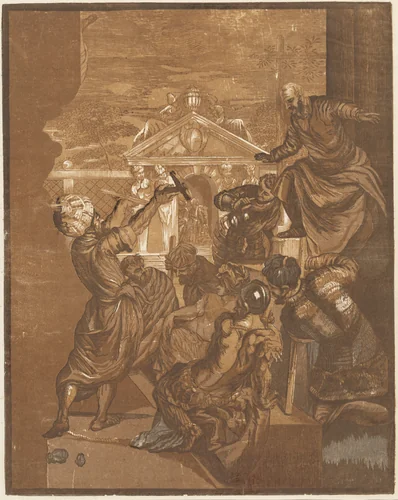 The Miracle of Saint Mark (right side) by John Baptist Jackson, print, 1701-1780