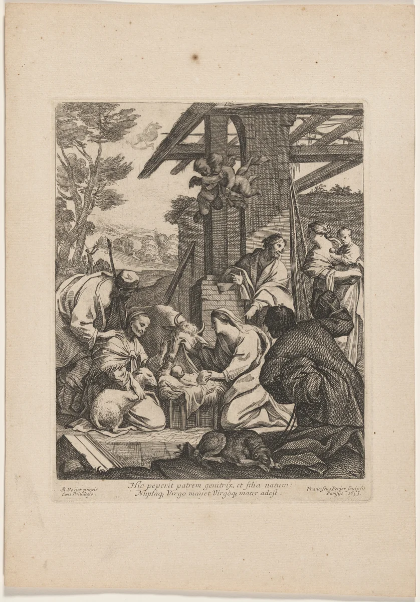 The Nativity by François Perrier, print, 1633