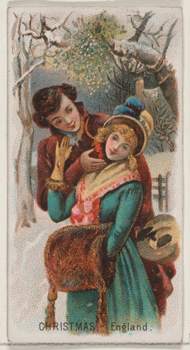 Christmas, England, from the Holidays series (N80) for Duke brand cigarettes by W. Duke, Sons & Co., print, 1890