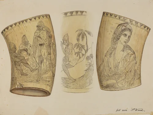 Scrimshaw by Paul Ward, index of american design, 1937