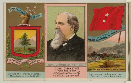 Governor Ormsbee, Vermont, from "Governors, Arms, Etc." series (N133-2), issued by Duke Sons & Co. by W. Duke, Sons & Co., print, 1885-1892