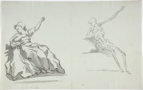 Anatomical drawing by anonymous, drawing, 1700-1799