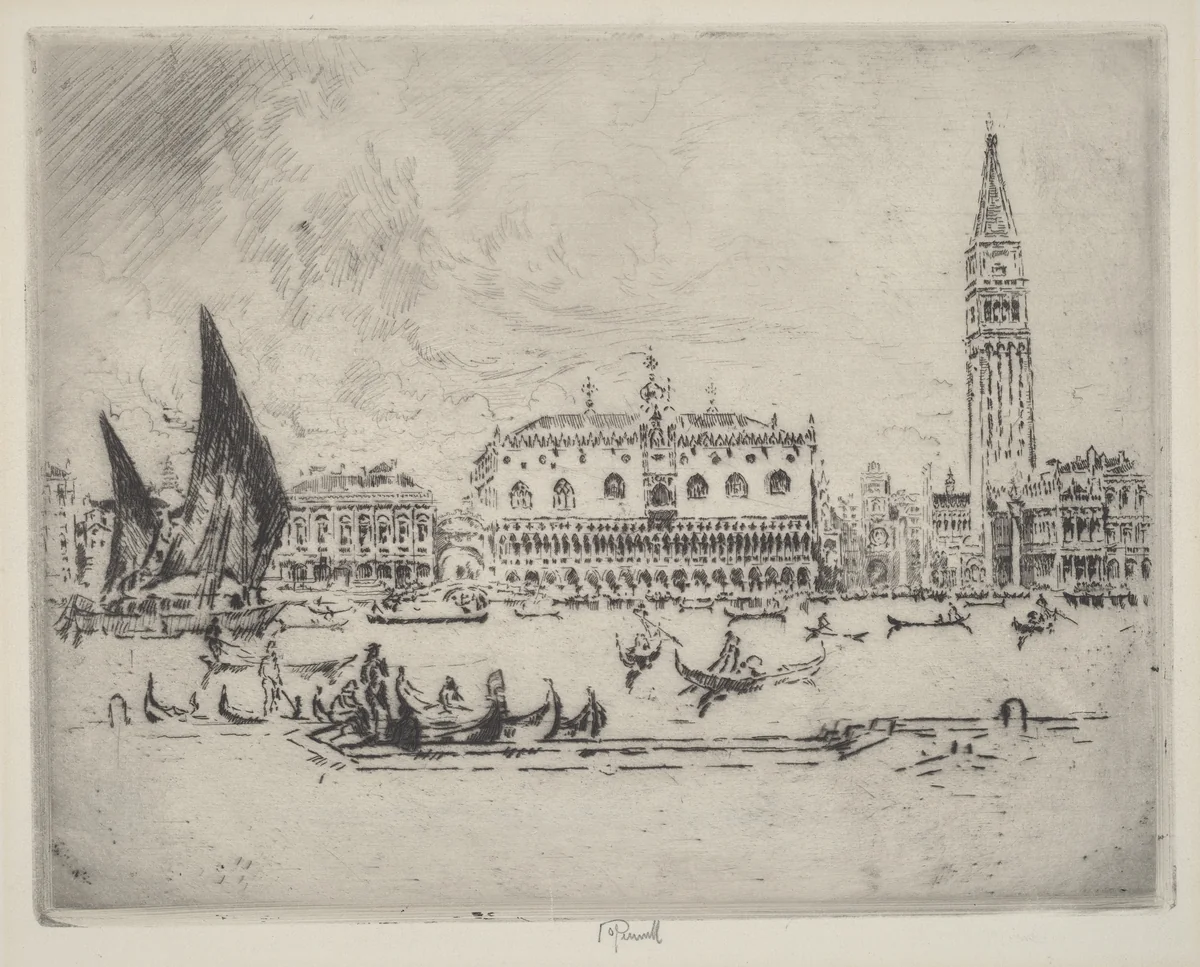 The Doge's Palace by Joseph Pennell, print, 1883