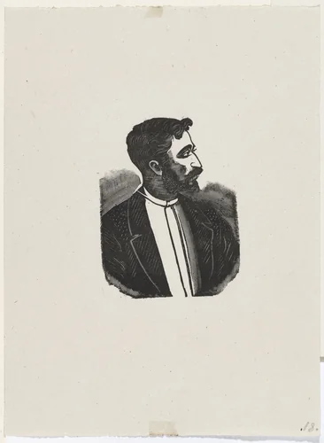 Portrait of a Man (Retrato) from 25 Prints of José Guadalupe Posada by José Guadalupe Posada, print, 1890