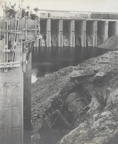 Balboa Terminals. Dry Dock #1. Showing west end of Entrance Pier by Unidentified Photographer, photograph, 1916