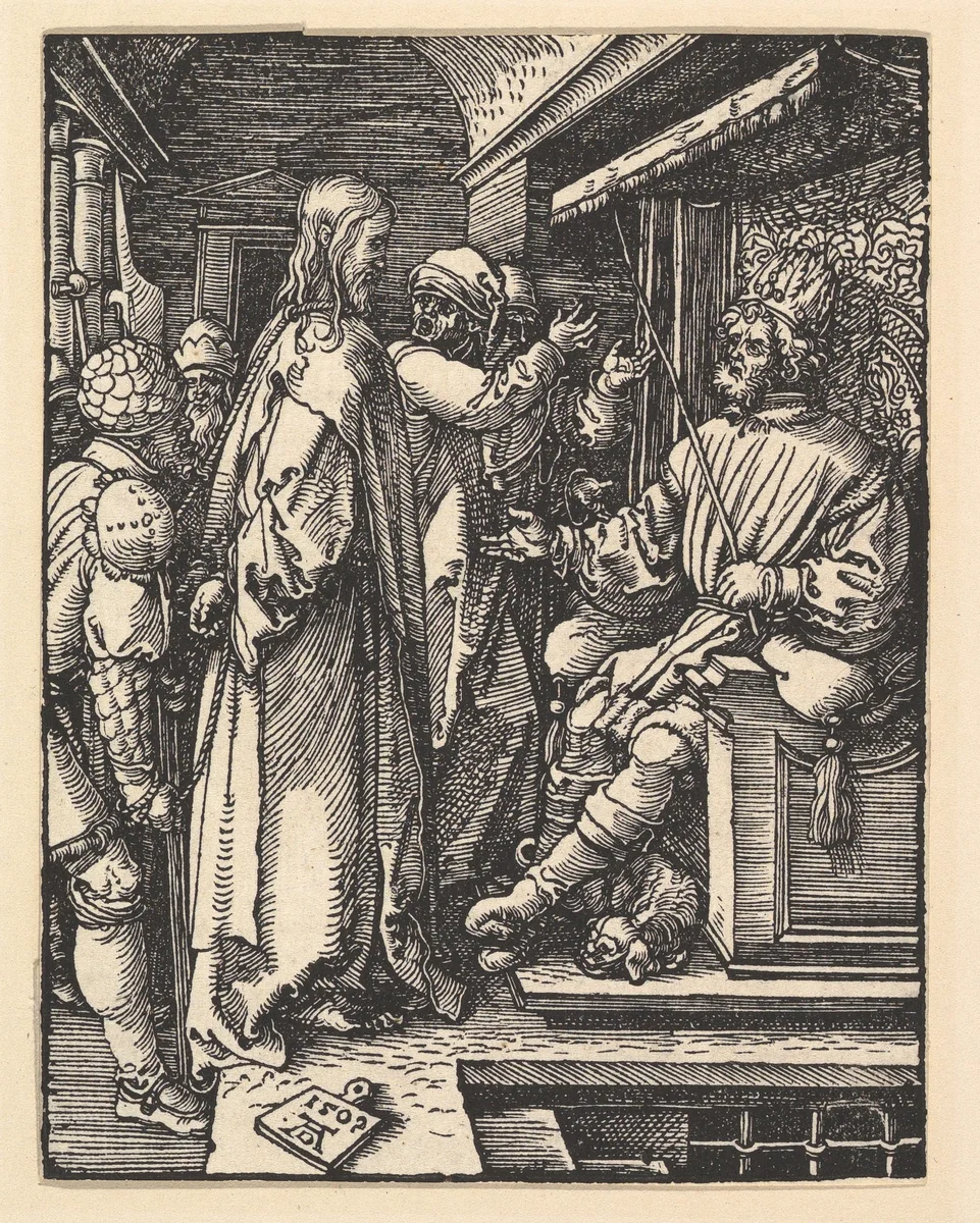 Christ before Herod, from "The Small Passion" by Albrecht Dürer, print, 1509