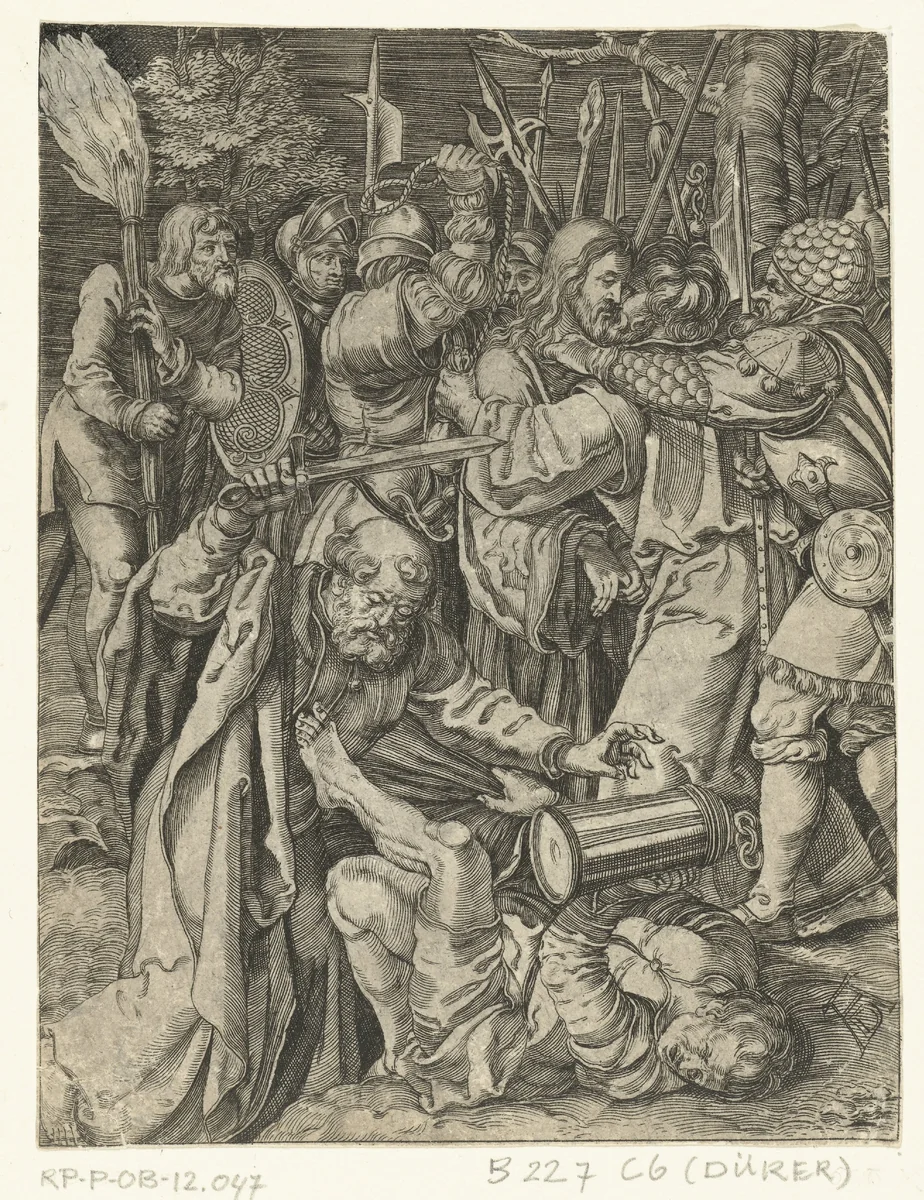 Gevangenneming en verraad van Christus by anonymous, print, 1510-1699