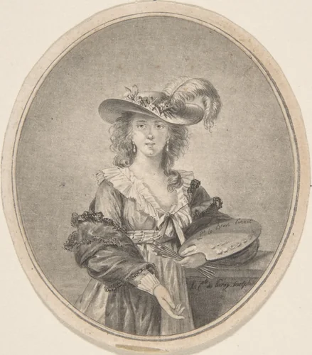 Portrait of Vigée-Lebrun by Jean Philippe Guy Le Gentil, print, 1770-1824