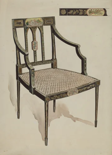 Chair by Lillian Causey, index of american design, 1936
