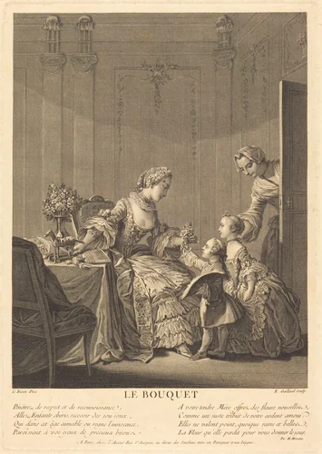 Le bouquet by René Gaillard, print, 1719-1790