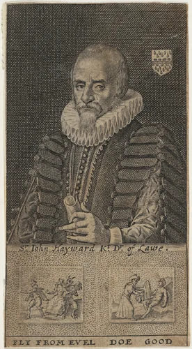 Sir John Hayward, Historian by Willem de Passe, print, 1630