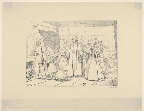 Offering of Bells to be Cast into Cannon (from Confederate War Etchings) by Adalbert John Volck, print, 1861-1863