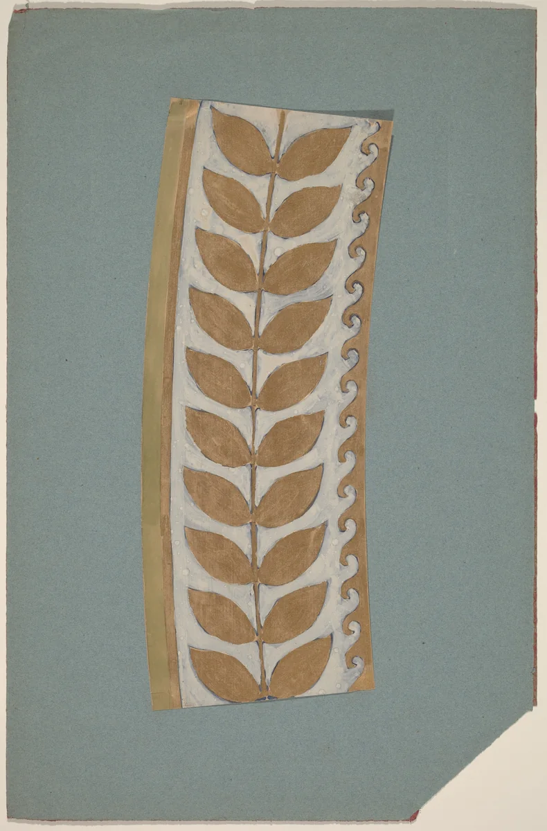Study for a Border Design by Charles Sprague Pearce, drawing, 1890-1897