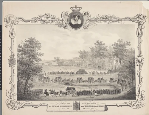 Begrafenisstoet Koningin Wilhelmina van Pruisen by anonymous, print, 1822-1845