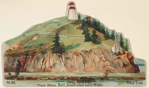 Owl Head, from the Lighthouses series (N119) issued by Duke Sons & Co. to promote Honest Long Cut Tobacco by W. Duke, Sons & Co., print, 1889