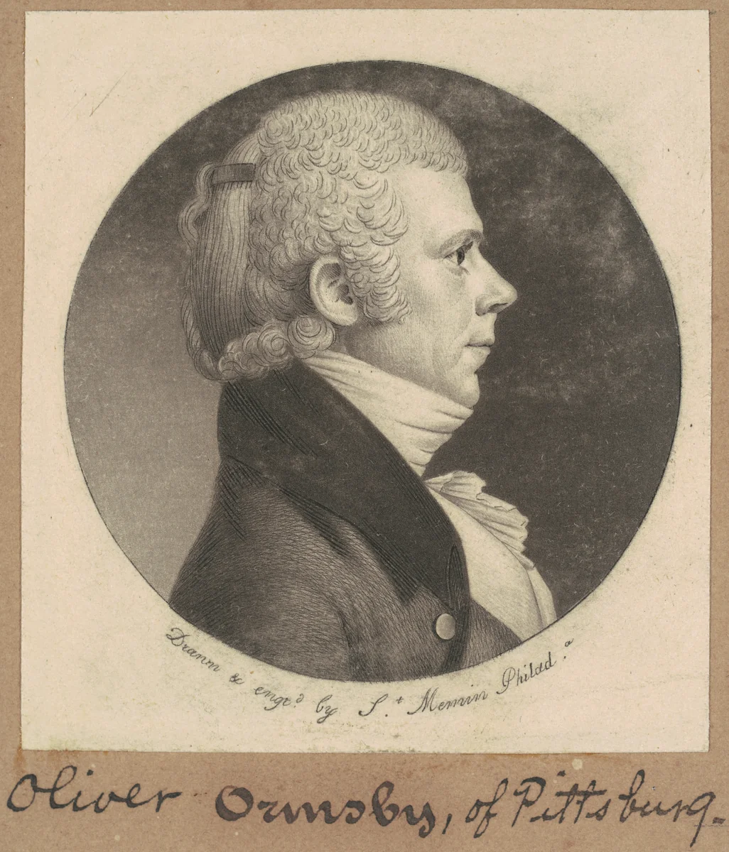 Oliver Ormsby by Charles B. J. Févret de Saint-Mémin, print, 1801