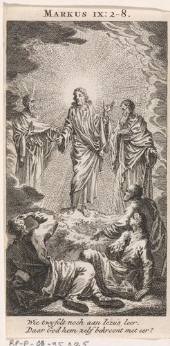 Transfiguratie van Christus op de berg Tabor by anonymous, print, 1712